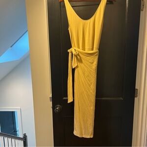 Vince Yellow Ochre wrap dress (small) NWT